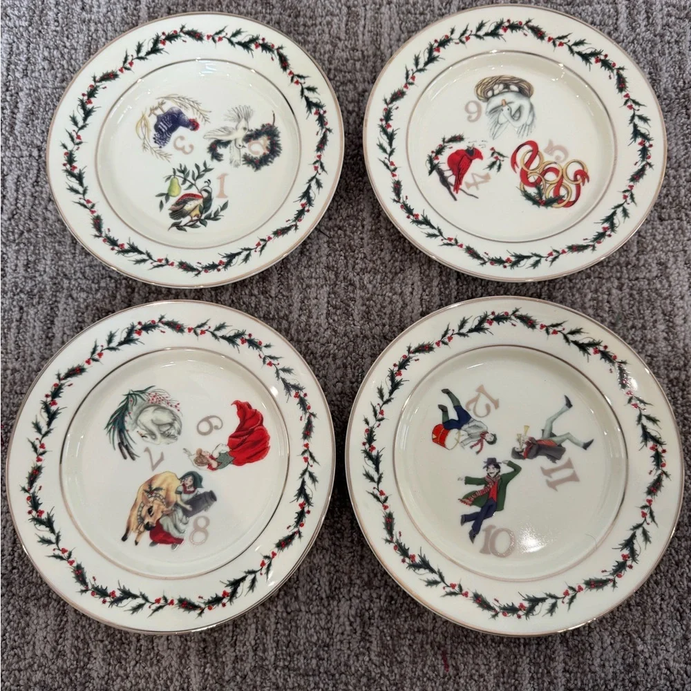 Lenox 12 days of Christmas dessert plates